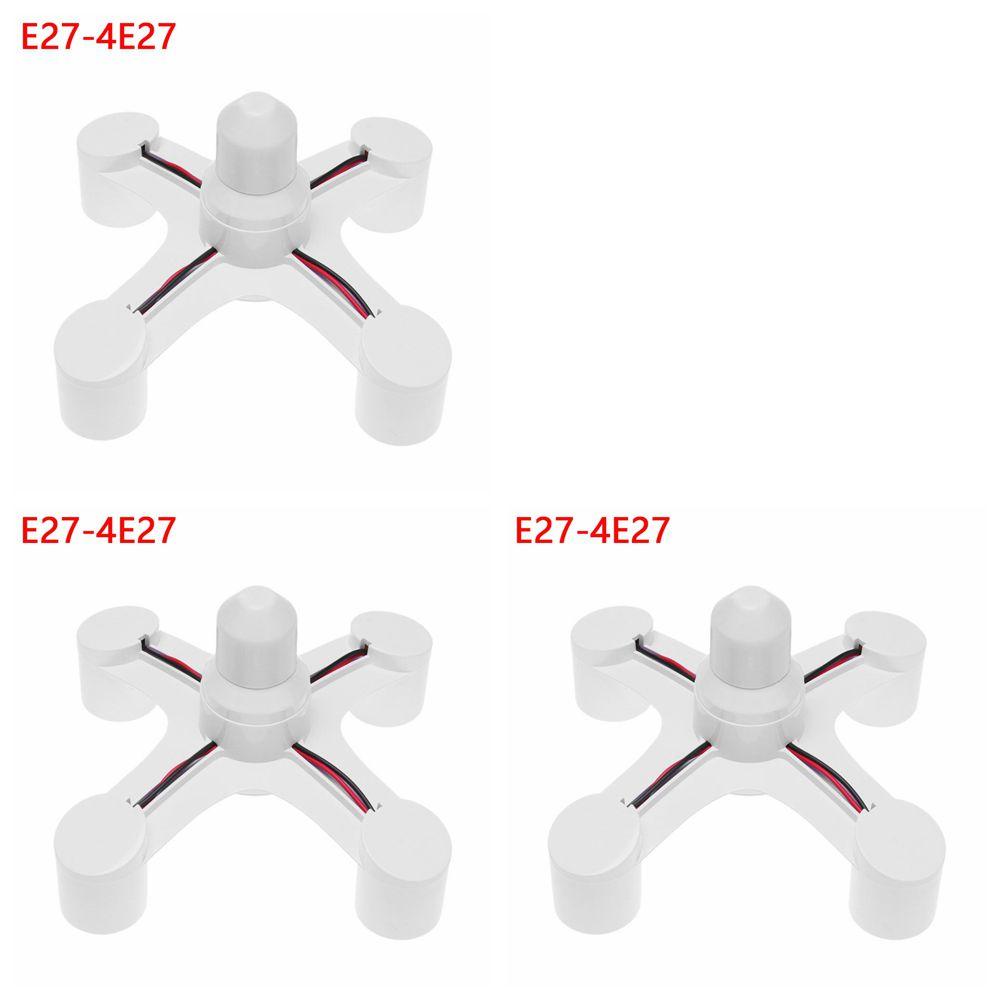 E27 LED Base Bulb Base E27 Socket E27 to 2/3/4/5/6 Bulb Head Light Socket Adapter Splitter Converter Screw Induction Lamp Holder