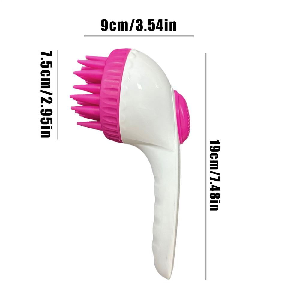 

Щетка для купания щенков с длинной ручкой, массажер для пилинга шерсти питомца, шампунь-щетка для мытья и расслабления, для кошек, собак, котят, щенков розовый