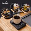Kyerlish Cup Warmer, Coffee Warmer Coaster, Mug Warmer, Drink Warmer with 3 Temperature Settings (55°C, 65°C, 75°C), Gravity Sensor, Quiet