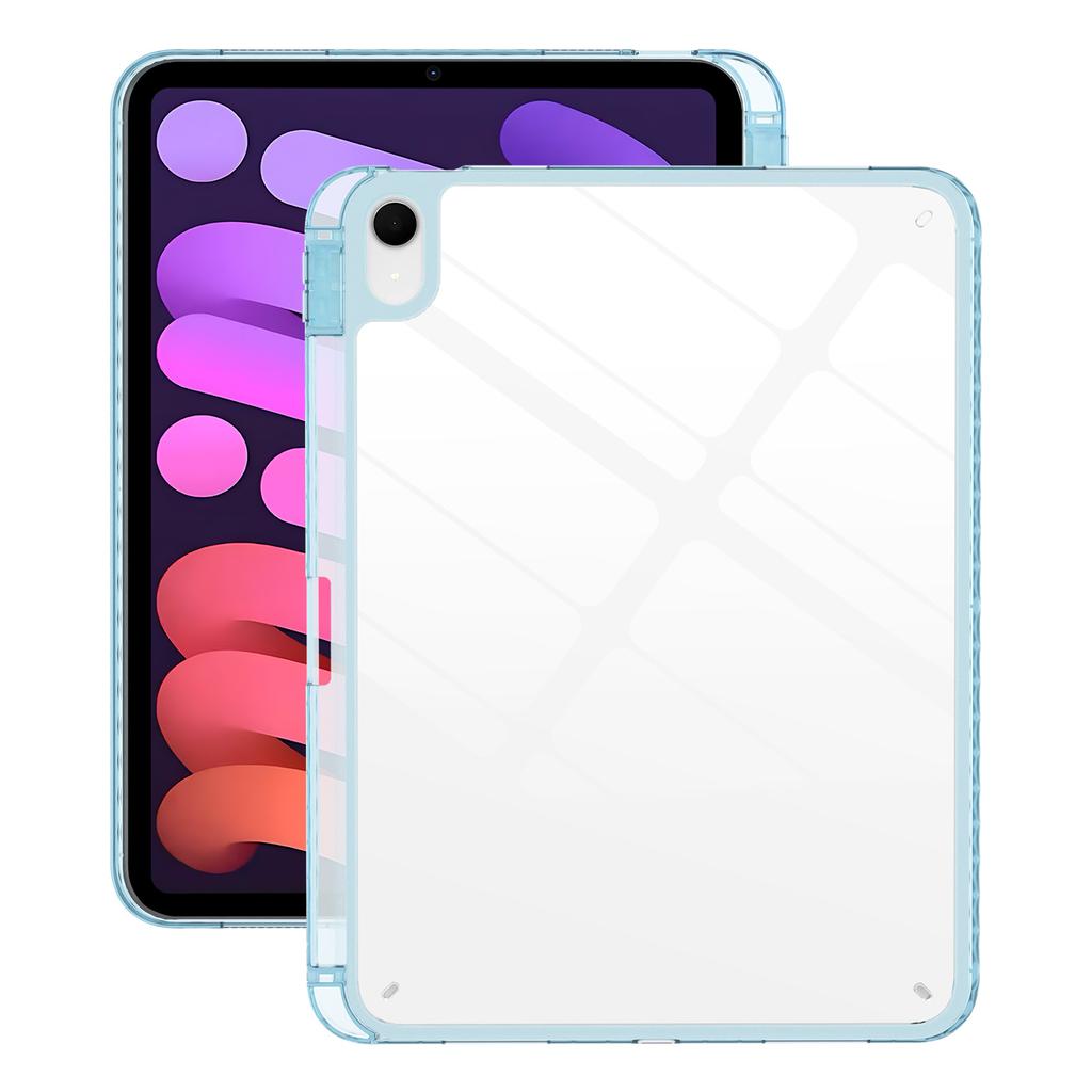 For iPad (2025) / 10.9 (2022) Case TPU + Acrylic Clear Back Ultra Thin Tablet Cover with Pen Slot