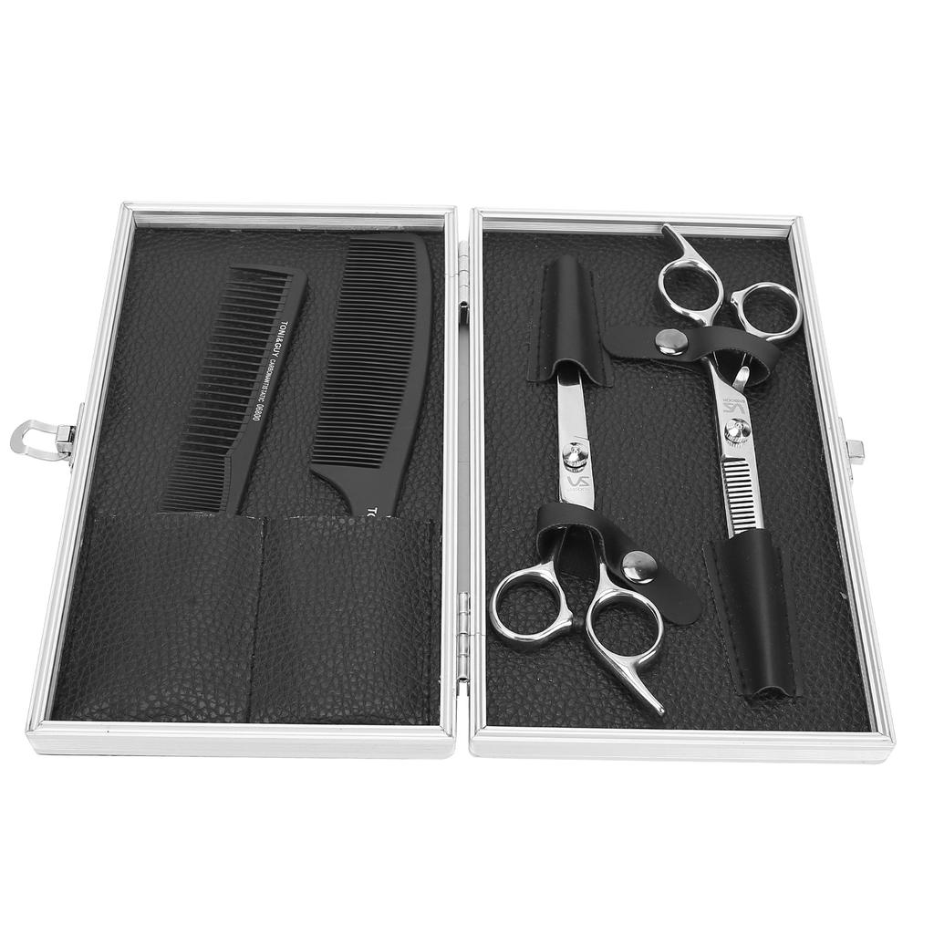 Haarschneidescheren-Set Edelstahl Haarschnitt Ausdünnscheren-Set mit Aufbewahrungsbox