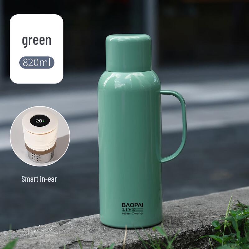 BAOPAI Smart Temperature Display Insulated Tea Pot