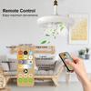 Ceiling Fan with Remote Control LED Light Universal Intelligent Silent Conversion Base Living Bedroom Refrigeration Supplies