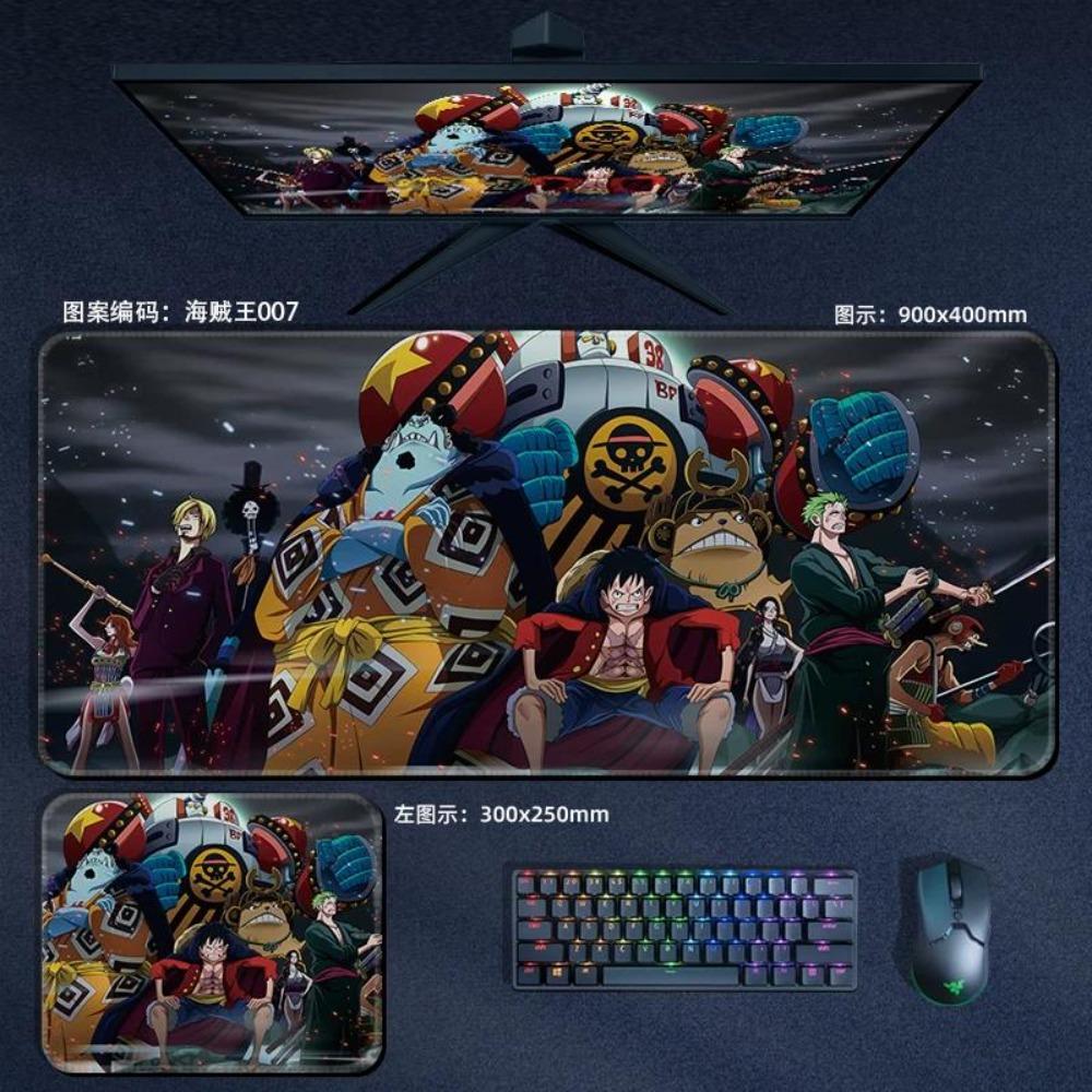 Nautical King Animation Periphery Cute ONE PIECE Leather Mouse Pad Boys Oversized Small E-sports Game Office Computer Keyboard Pad Notebook Table Mat