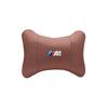 M logo Car Valve Cap Auto Seat Headrest Leather Neck Pillow Head Support For BMW X1 X2 X3 X5 X4 X6 X7 iX3 F20 F10 F07 E70 E46 FY6