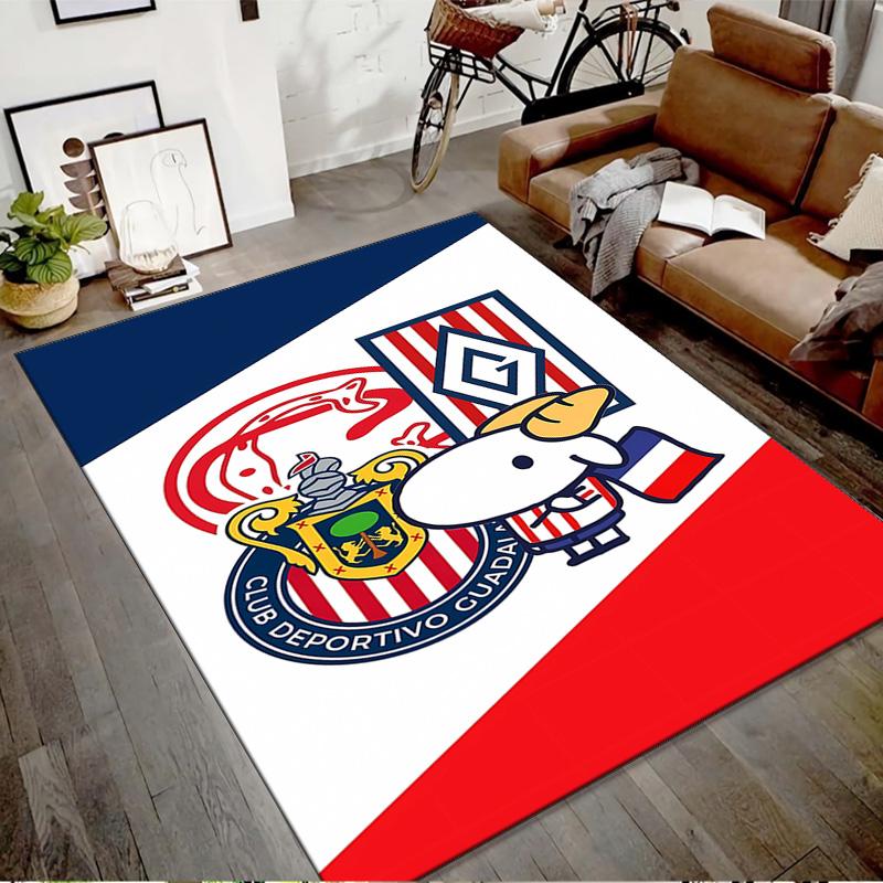 1 Stück Fußballmannschaft (66) Design Bedruckter Teppich für Schlafzimmer Wohnzimmer Heimdekoration Teppiche Matte Rutschfeste Matte Teppich für das Bett