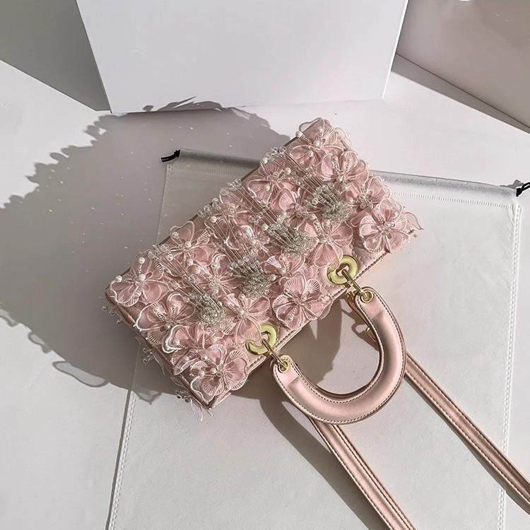 Yangqi Fairy Tassel Flower Bag Spring New Style One Shoulder Crossbody Versatile Yangqi White Women's Bag Daifei Bag