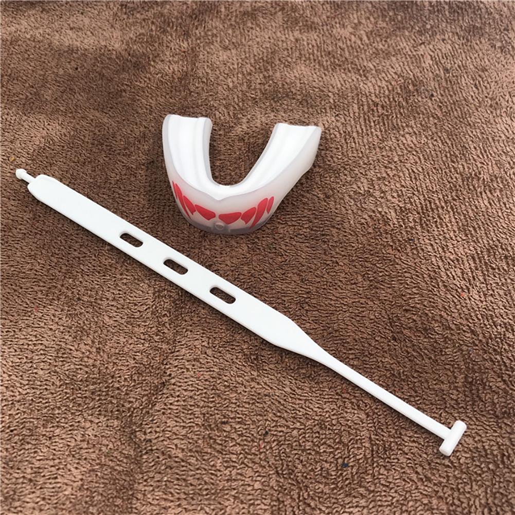 

Боксерская капа с ремешком Защита челюсти для регби и баскетбола Спортивная защита зубов Ортодонтические аппараты Спортивное защитное снаряжение прозрачный белый