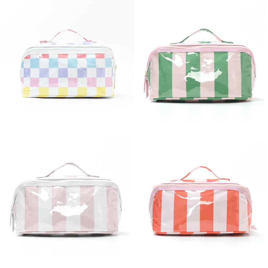 Modern Pvc Travel Makeup Organizer With Large Capacity For Cosmetics And Toiletries