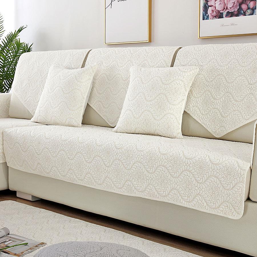 Winter Cotton Double-Sided Sofa Cushion Four Seasons Universal Non-Slip Fabric Cushion Simple Nordic Back Towel