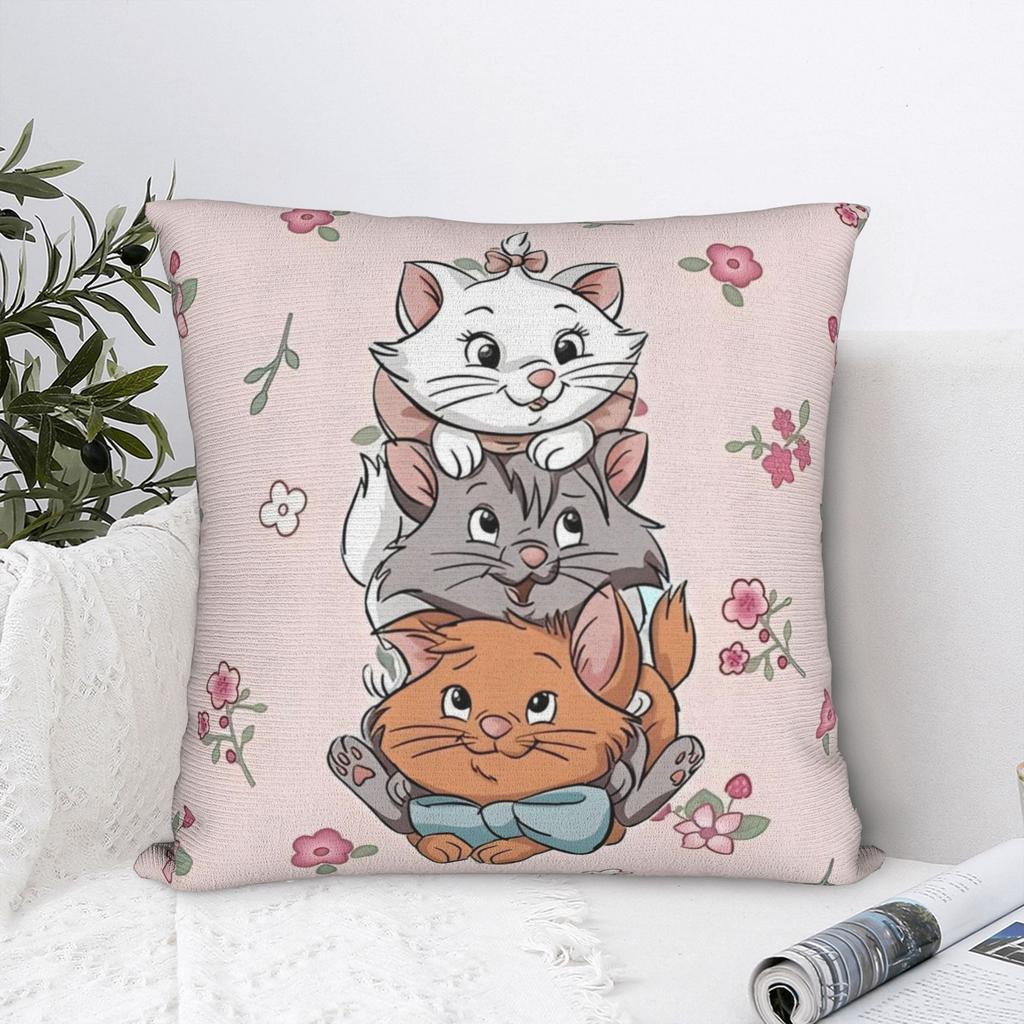 Marie Cat Aristocats Square Pillowcases Polyester Couch Cushion Case Creative Decorative Pillow Cover 45*45