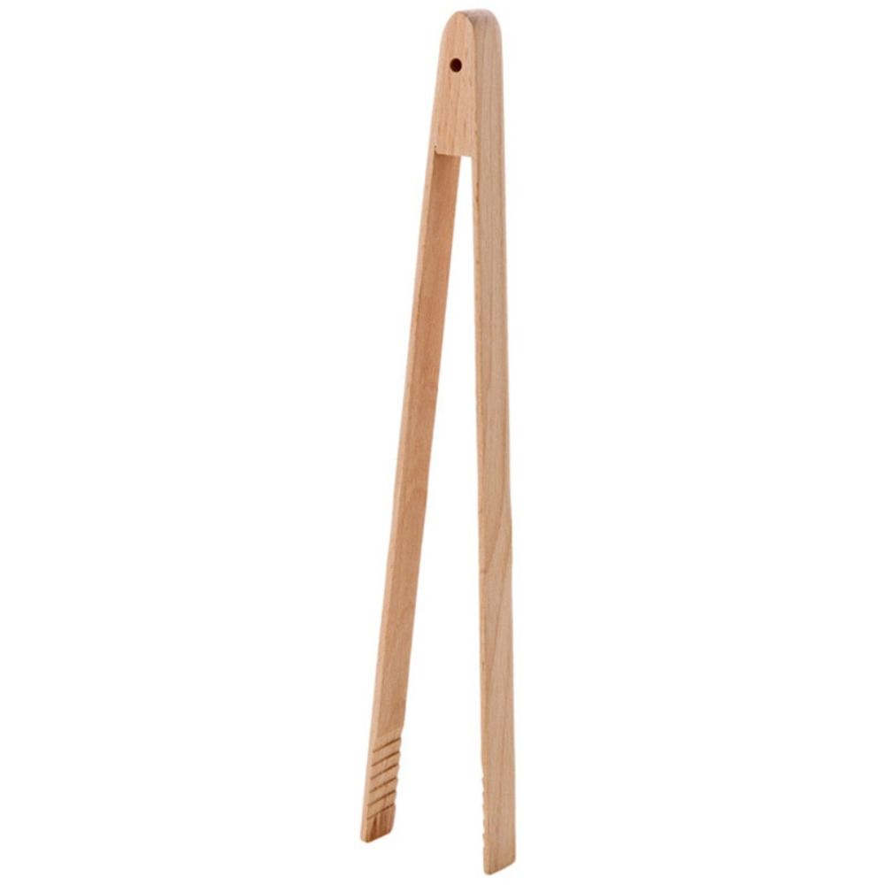 Wooden Kitchen Tongs Salad Bacon Steak Bread Clips Pastry Clamp Kitchen Utensil Food BBQ Tool