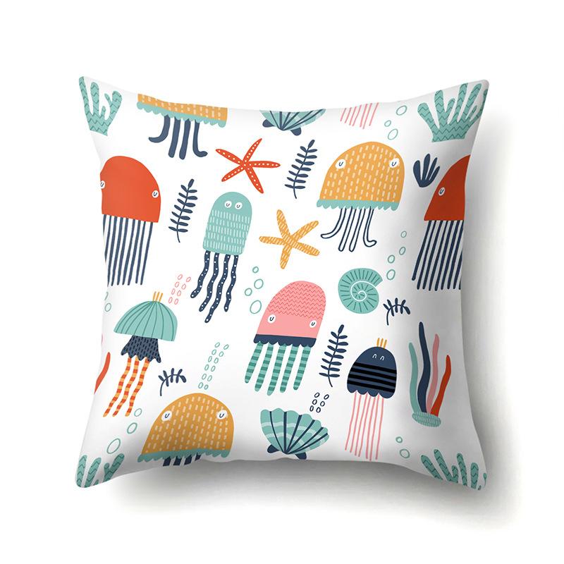 Geometric Creative Single-Sided Pillow Cover Living Room Sofa Cushion Cover Polyester Pillow Cover Office Waist Cover