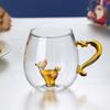 Christmas Tree Coffee Glass Cup 300ml Cute Animals Water Tea Cup Wine Glass for Champagne Flutes High Borosilicate Milk Glass
