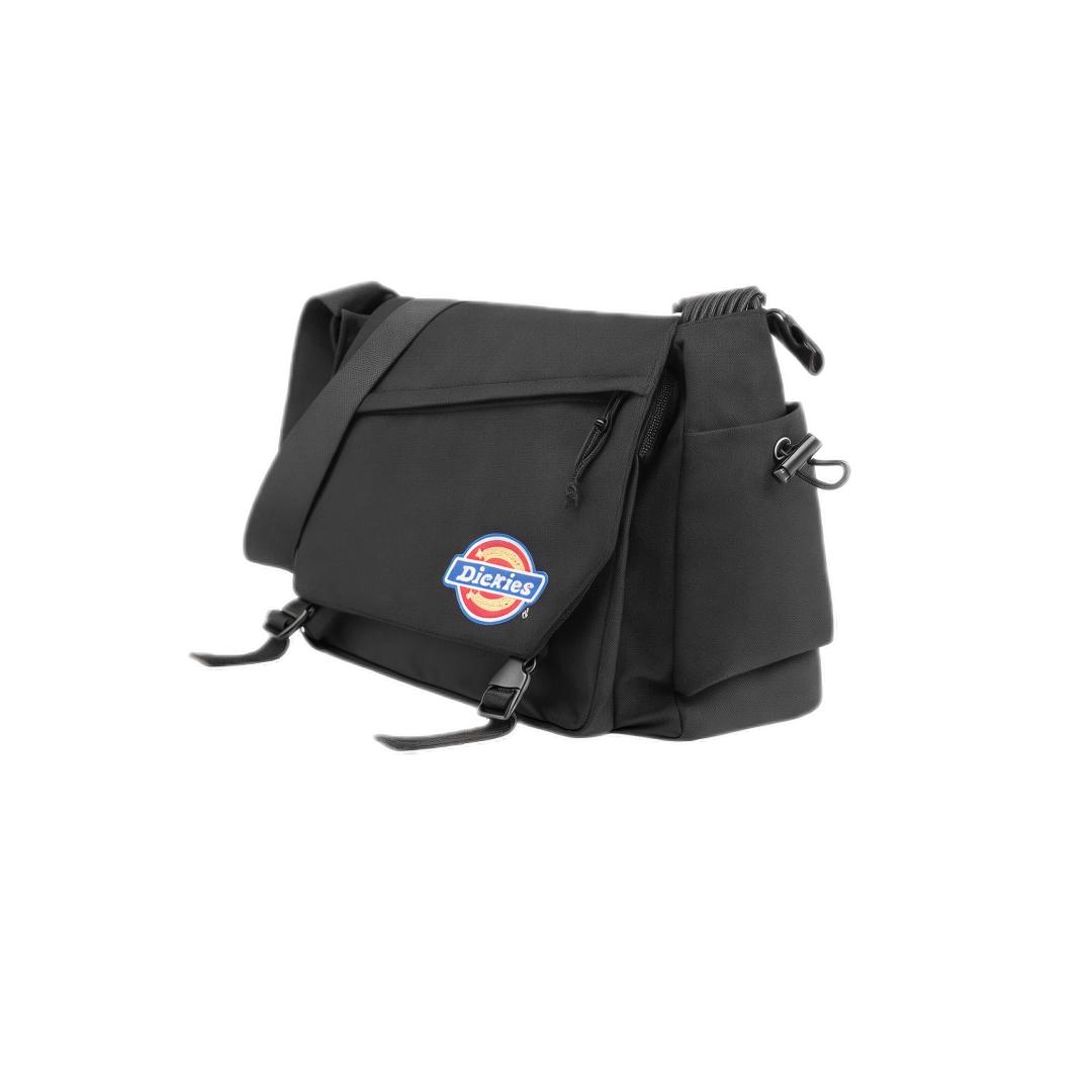 Dickies Men's Black Shoulder Bag, Large Capacity, Casual Backpack, Lightweight, Multifunctional Crossbody Bag, Plus Size,