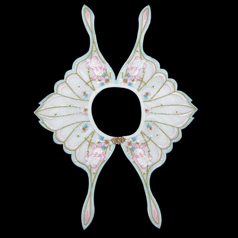 False Shawl Versatile Shawl Wrap Yunjian Collar Detachable Embroidery Hanfu Floral Decorative Chinese Yunjian Collar