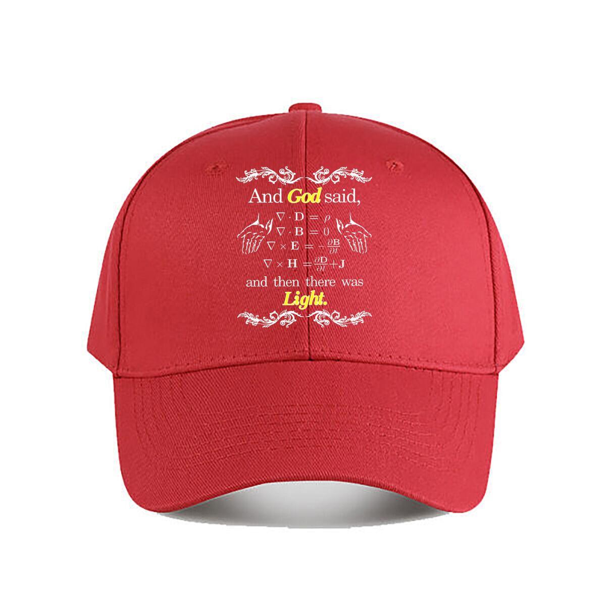 Divine Maxwell Equations Light Text Baseball Cap Fashion Outdoor Sports Sunhat Unisex Snapback Cap WoUnisexs One Size