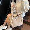 Simple canvas bag Women's tote bag Large capacity commuting Simple leisure College student work Shoulder bag Underarm bag