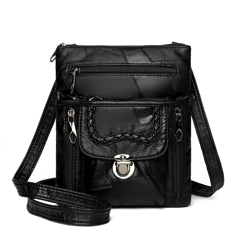 

Urban Fashion, Simple and Casual Washed Bag, Single-shoulder Crossbody Small Square Bag чёрный