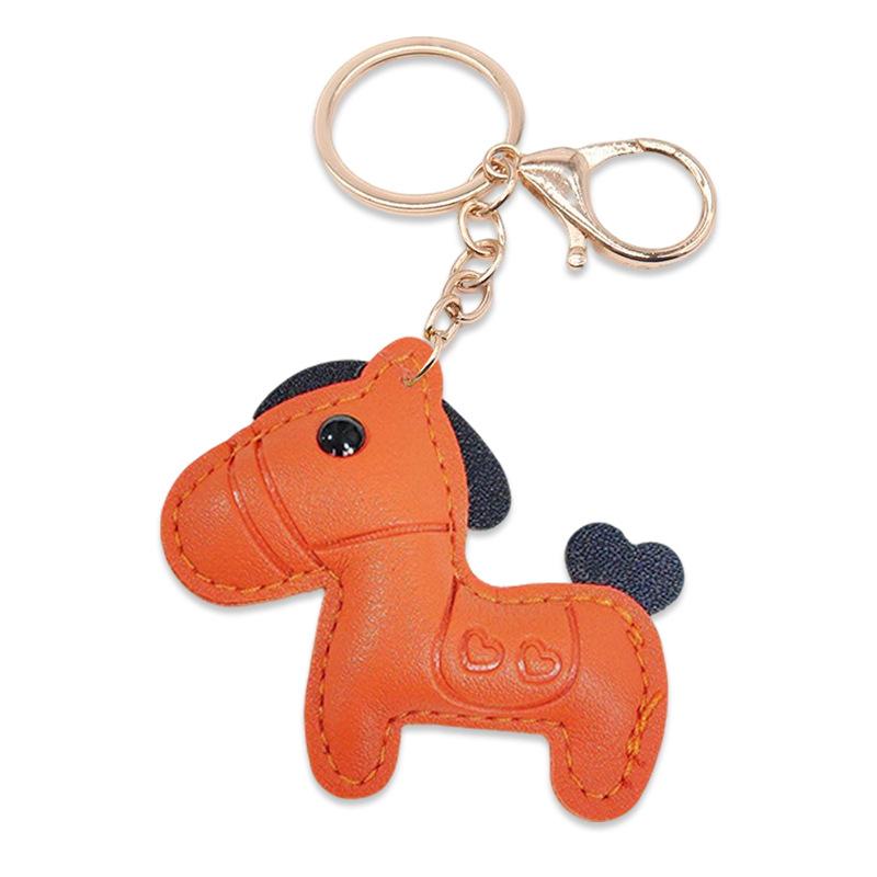 

Милый мультяшный брелок из кожи с пони, кавайные шармы, лошади, подвеска для рюкзака, сумки, украшения, аксессуары