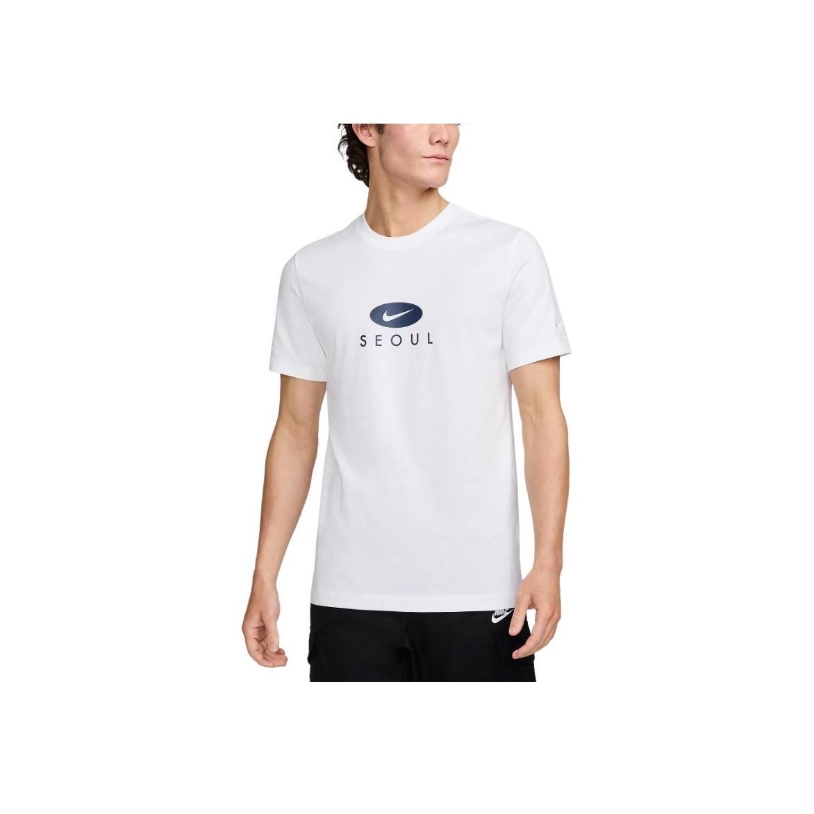 

Nike Мягкая футболка с коротким рукавом и круглым вырезом для мужчин, топы, белая HF4805-100 2XL