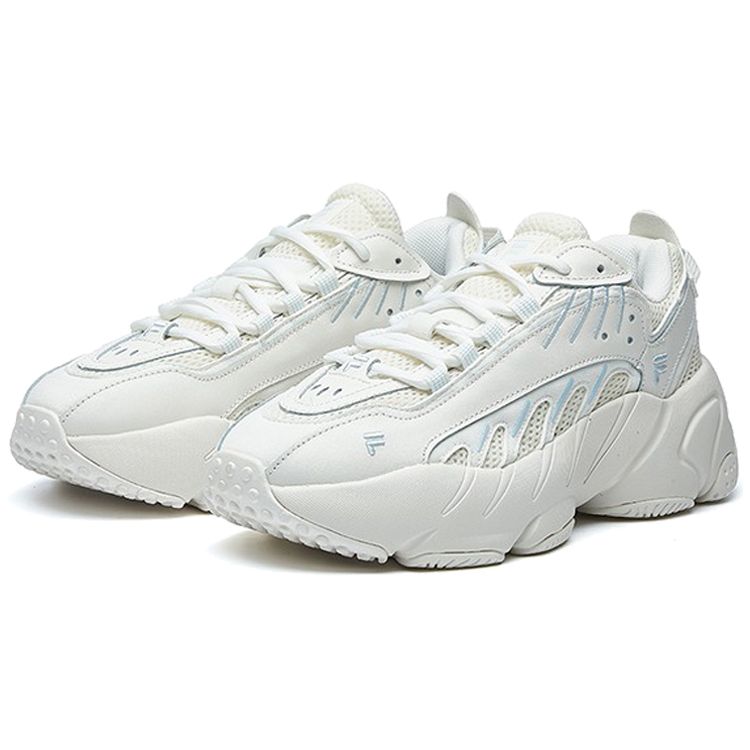Fila ADE Retro Versatile Fabric Non-Slip Breathable Low-Top Casual Running Shoes Women Sneakers White Blue F12W031104FWA