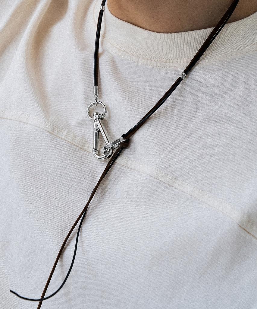 Scalettoblack Rsm021 Brown Hide Mixed Necklace