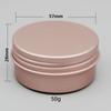 1/11/11/11/11/11/61g Rose Gold Round Empty Aluminum Box Lids Silvery Tin Cans Round Metal Box Empty Ceam Jar Cosmetic Containers