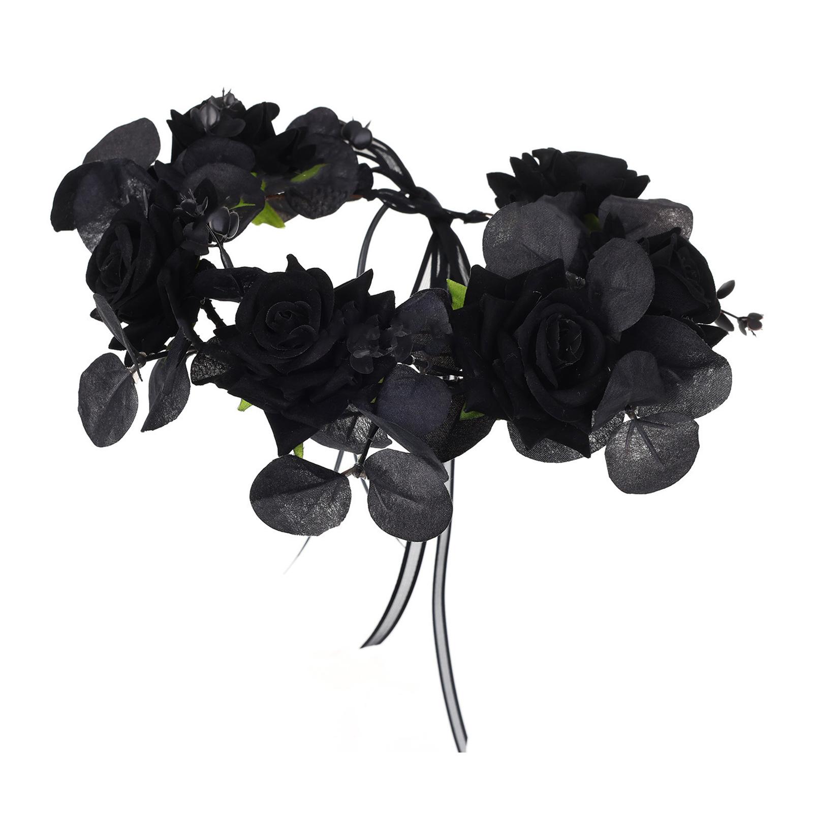 Mexicans Rose Florals Crowns Garlands Flower Headband Butterfly Florals Headband Halloween Dia De Los Muerto Costume 4