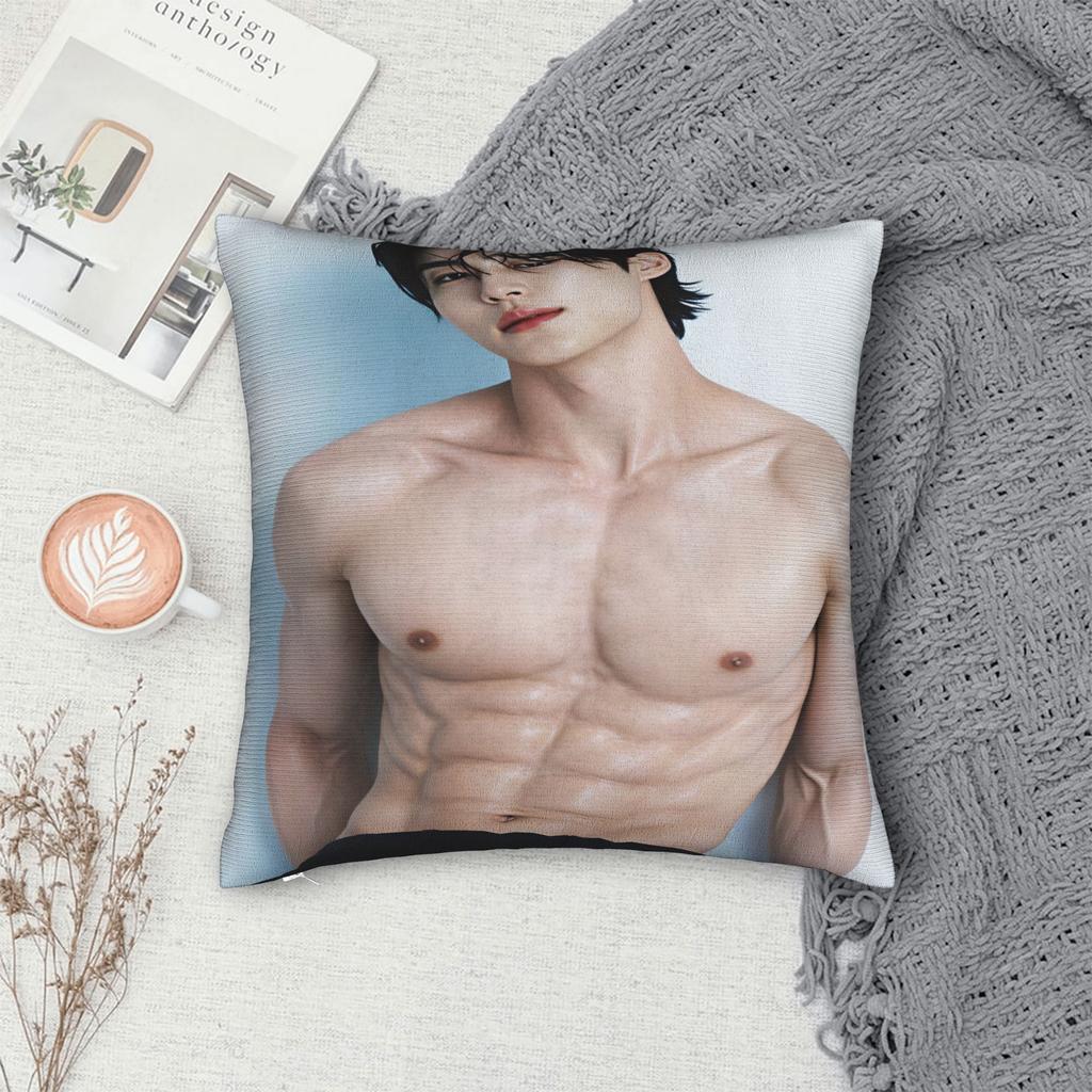 Byeon Woo Seok Pillow Cover Square Cushion Cover Funny Pillow Case For Couch Sofa Bedroom
