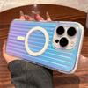 Aurora Laser Gradient Stripes Magnetic For Case For For Iphone 17 1 14 13 16 Pro Max Plus Wireless Charging Cover