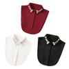 Fake Collar Shirt Rhinestones Faux Pearl Detachable Adjustable Embellished Tops Half Shirt Collar Formal Event Collar