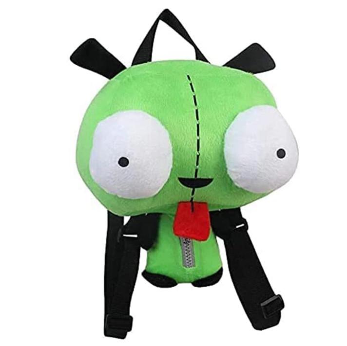 Invader Zim Cartoon Alien Invasion Plush Backpack For Kids And Teens