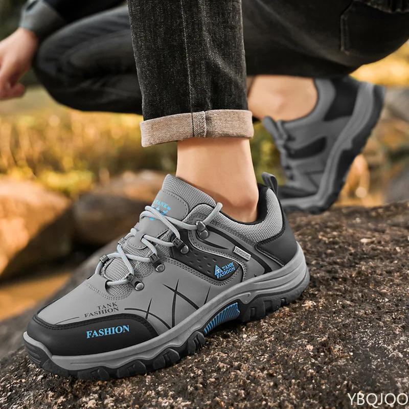 2025 Men's outdoor hiking shoes Breathable work Sneaker Anti slip wear-resistant Sneakers Casual comfortable Male safety shoes