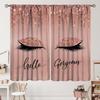 Unique 3D Printing Jewelry Falling Curtains Diamonds Black Backdrop Curtain with Rod Pocket for Bedroom Living Room Kitchen Home