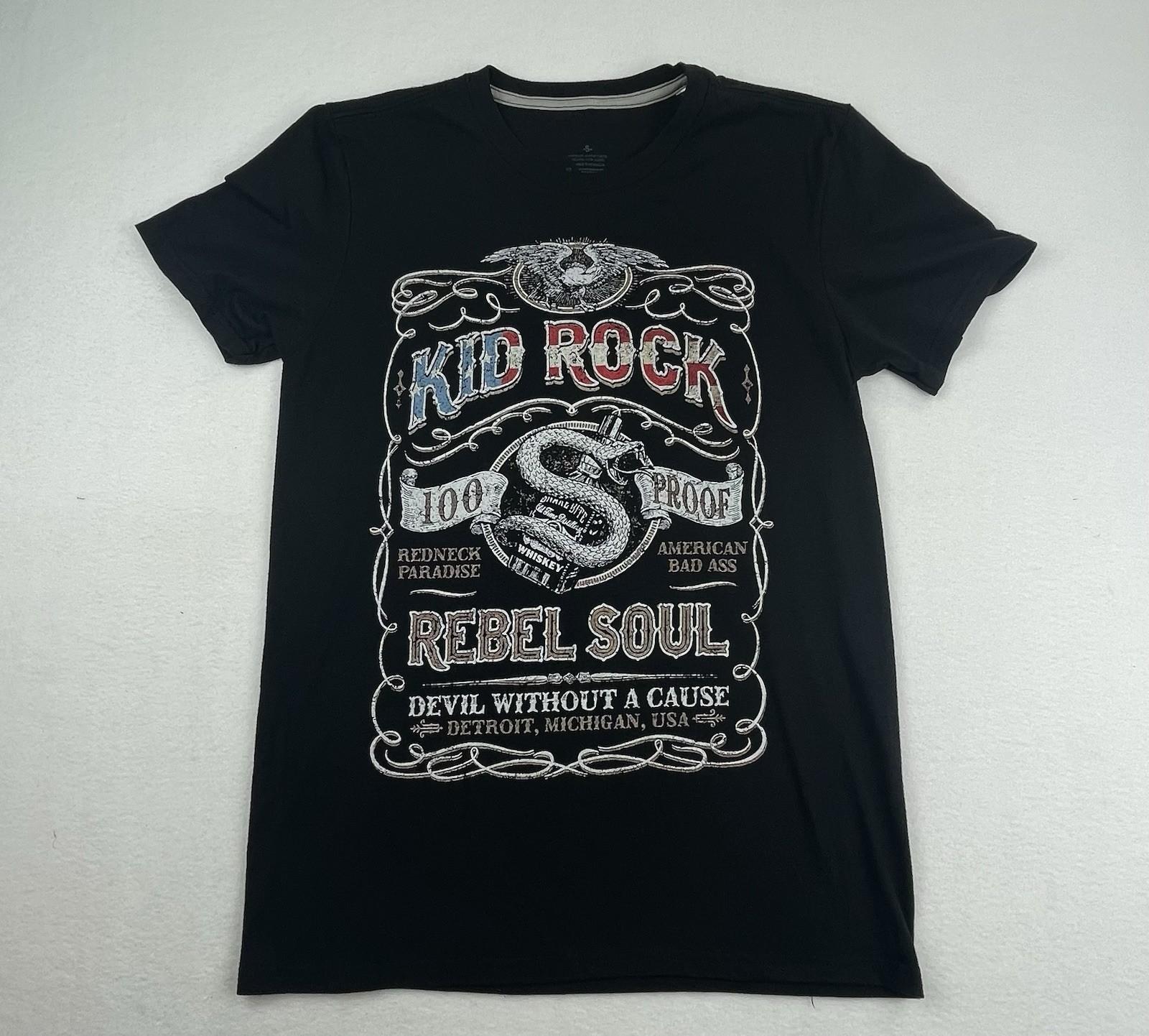 Kid Rock 2013 Rebel Soul Detroit Original Concert T-Shirt Mens Size Small Unisex T-Shirt S