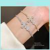 Geometric Zircon Cross Pendant Bracelet For Women With Elegant Style Gift For Ladies