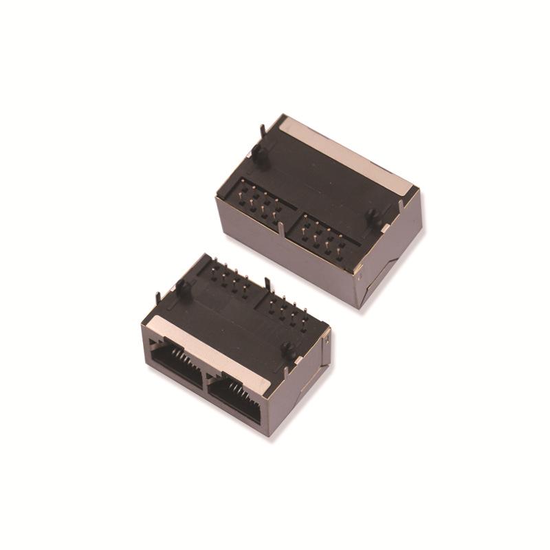 Renhe RJ45 59 1X2 Shielded Network Connector (8P8C, No Light)