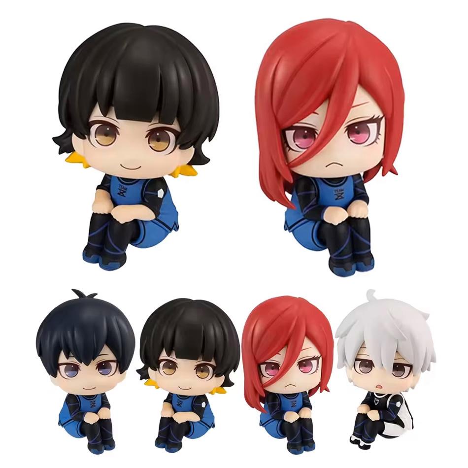 Blue Lock Action Figures Isagi Yoichi Bachira Meguru Anime Figure Q Version Figurine PVC Collectible Model Kids Doll Toy Gift