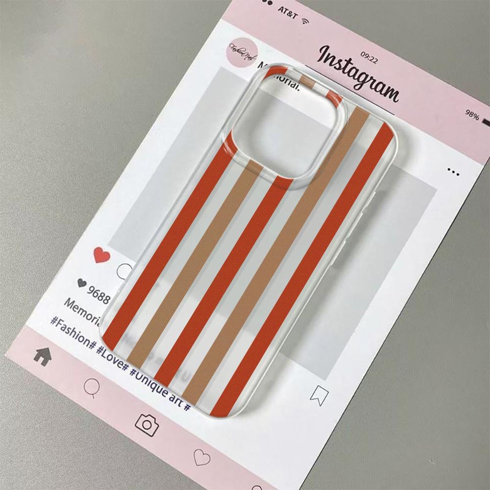 Colorful Vertical Stripes Phone Case For IPhone 11 13 14 PIus 15 12Pro Case 16 17 Pro Max 17Air Case Shockproof Clear Soft Case