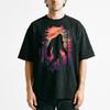 Bigfoot Sasquatch Forest Sunset Silhouette T Shirt Hiking Nature Crypt Vintage Washed Graphic Streetwear Homme Versatile Unisex