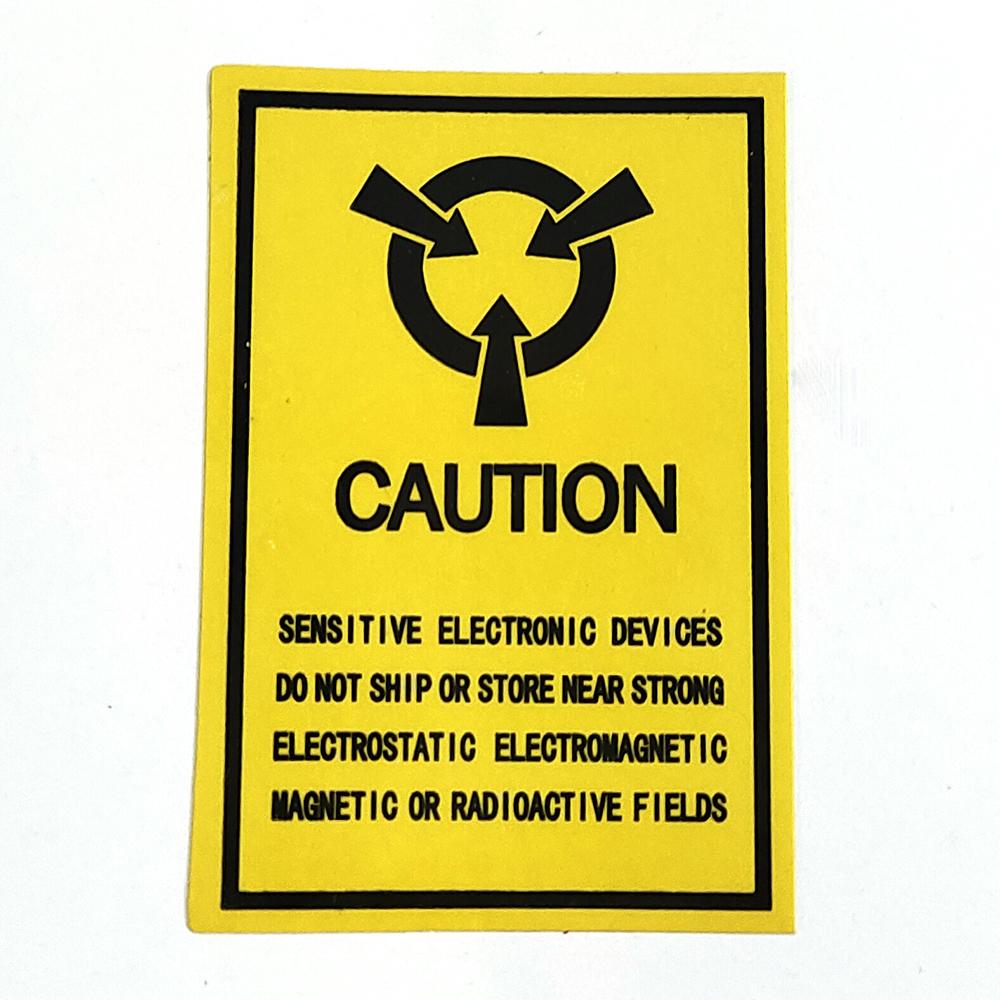 100pcs CAUTION STATIC SENSITIVE DEVICES Electronics Products Safety Warning Label Static-free Workstation Reminder Sticker