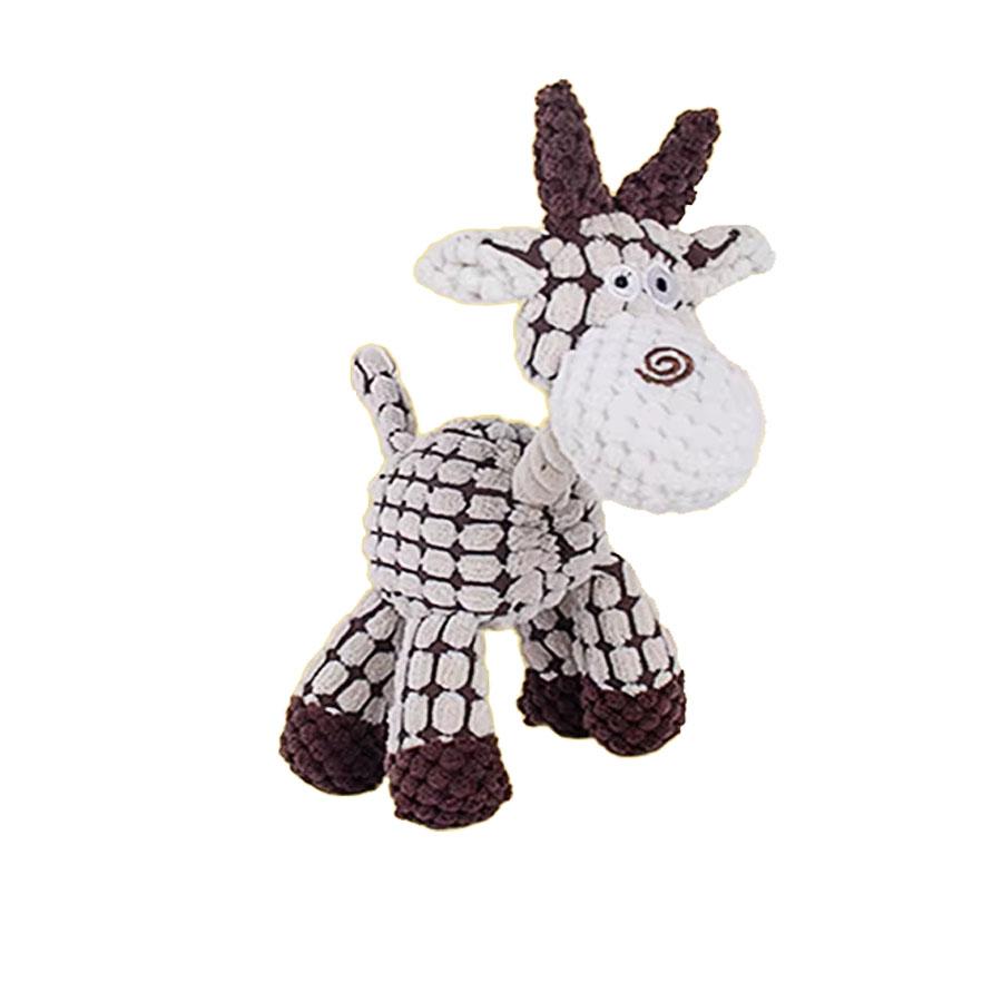 Plush Dog Toy Donkey Shape Pet Toys Bite Resistant Squeaky Toys for Small Large Dogs Durable Chew Molar Toy Training Toy