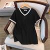 Plus Size Slimming Loose Mid-Length Short-Sleeve Women's T-Shirt