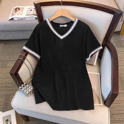 Plus Size Slimming Loose Mid-Length Short-Sleeve Women's T-Shirt