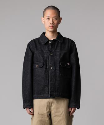 Double Pocket Denim Jacket Black