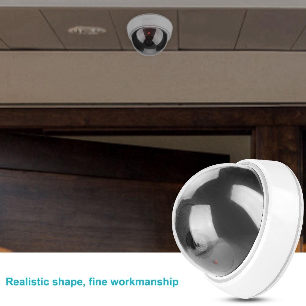 Dome Simulation Camera Dummy Fake Security Monitor Alarm Flashing LED Light