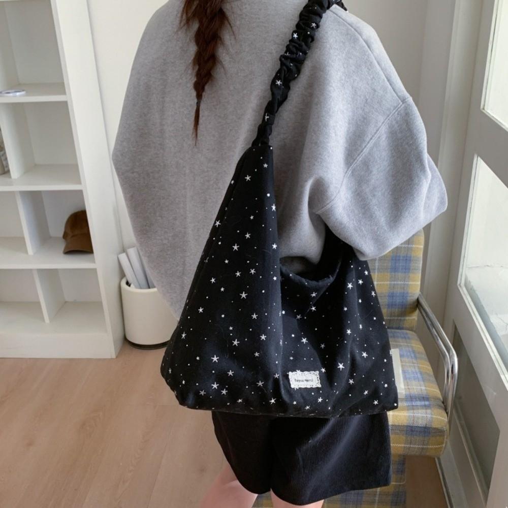 Korean Style Bow Tote Bag Large Capacity Women Handbag Sweet Polka Dot Shoulder Bag Spicy Girl