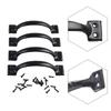 Black Barn Door Handles Decor Furniture Door Bow Drawer Handles Fashionable For Cabinet Drawer 138*30*33mm 4/8pcs