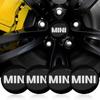 XYFHK1 E60 Hot For BMW MINI 4Pcs 56mm Wheel Center Hub Cap Badge Wheel Sticker Decoration For MINI Cooper One S Clubman R50 R53 R56 R6